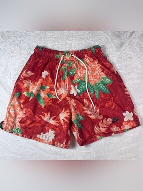 Nike Men’s Small Tropical Floral Swim Trunks Shorts
